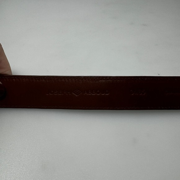 Joseph Abboud Brown Embossed Leather Belt Made in Italy Size 34 - Picture 6 of 10